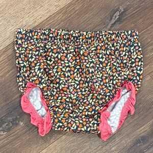 Matilda Jane Blue Orange Pink Floral Foliage Diaper Cover Bloomers 12-18m